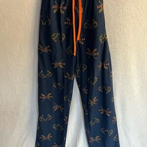 NWOT Realtree Blue Lounge Pants with Orange Logo